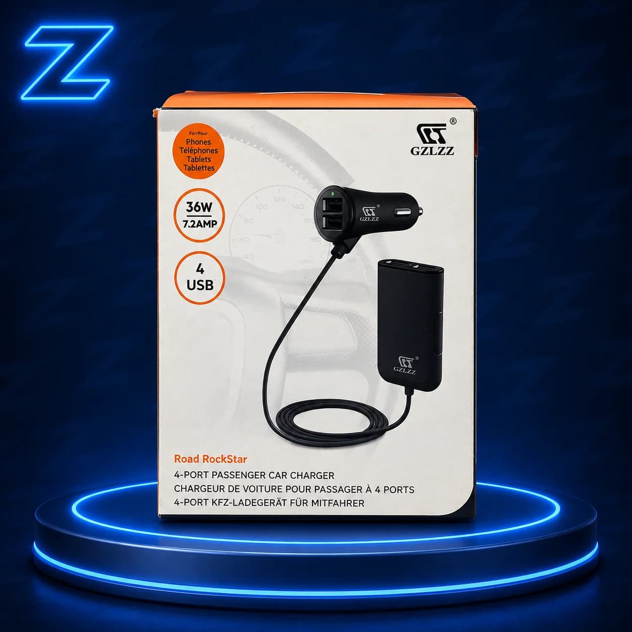 شارژر فندکی جی زد مدل aZ-30